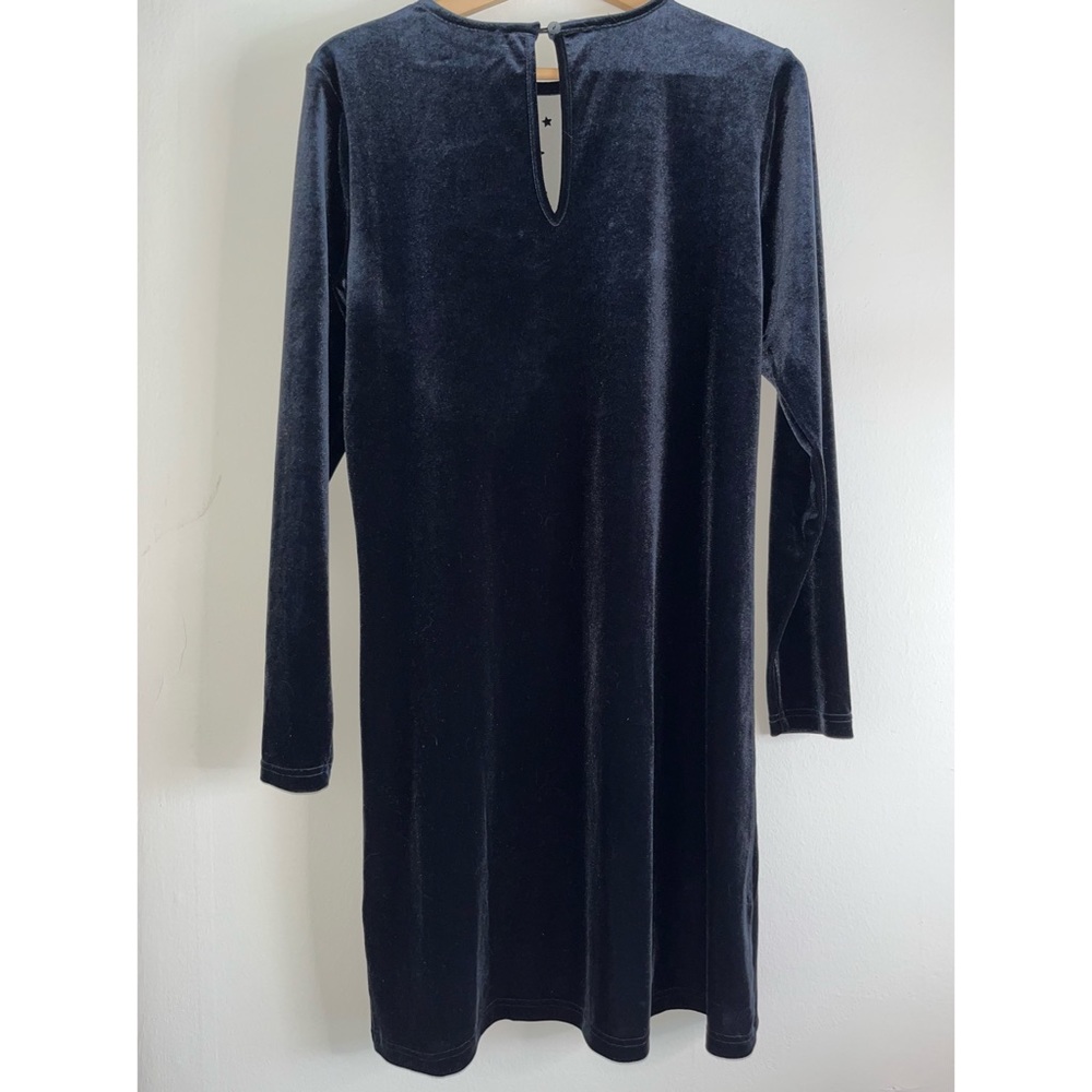 NWT ModCloth Mini Dress Black Velvet Medium Stars Celestial Witchy Whimsigoth - Picture 6 of 10